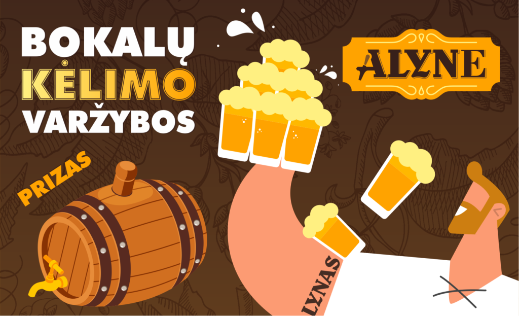 Bokalų kėlimo varžybų plakatas